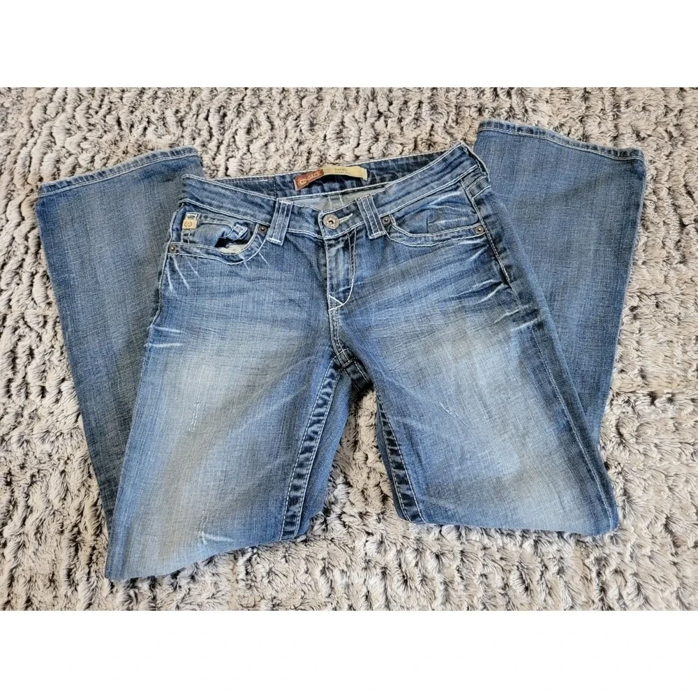 Big Star Denim‎ Jeans Women Size 26R Bootcut Medium Wash Distressed